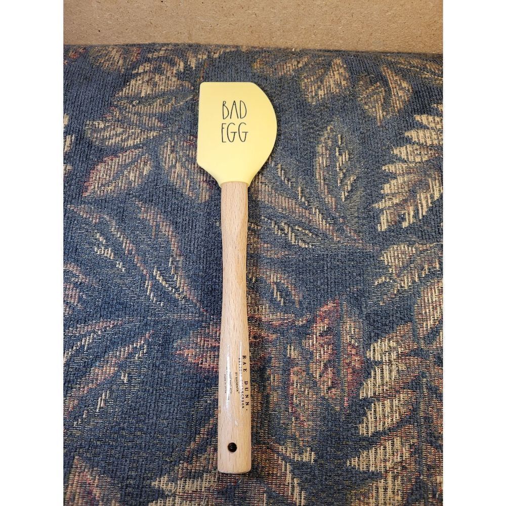 Rae Dunn Good Egg/Bad Egg Yellow Silicone Spatula